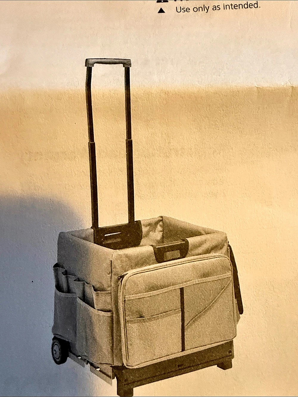 Everything Mary Collapsible Rolling Scrapbook Craft Bag Brown